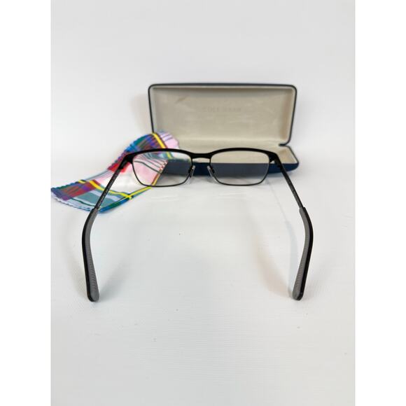 Cole Haan Black Metal Wire Frame Glasses w/ Case & Cleaning Cloth – Frames Only - Picture 6 of 7